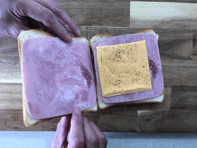 芝士火腿西多士做法空气炸锅,芝士火腿西多士