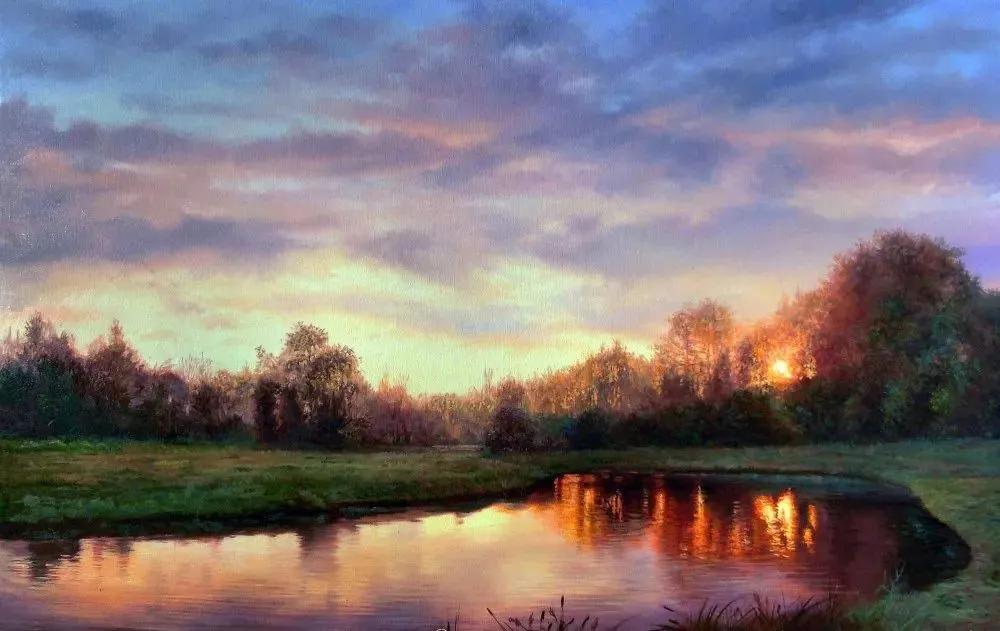 世界著名大师花卉油画,油画漂亮风景画