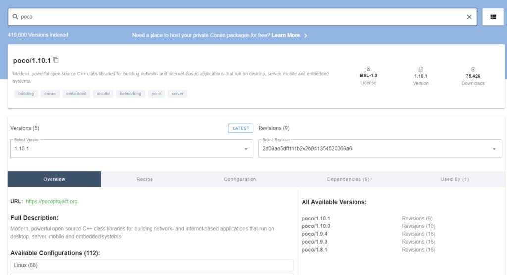 C++包管理器Conan使用笔记