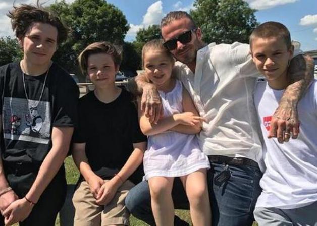 贝克汉姆56岁,贝克汉姆和3个儿子颜值巅峰