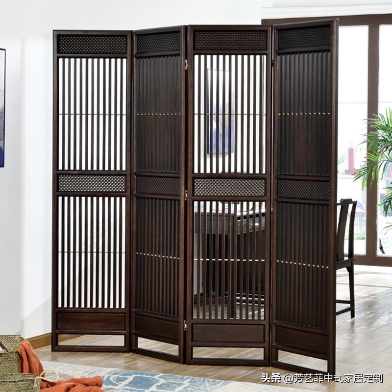 家居实木屏风,新中式实木屏风隔断