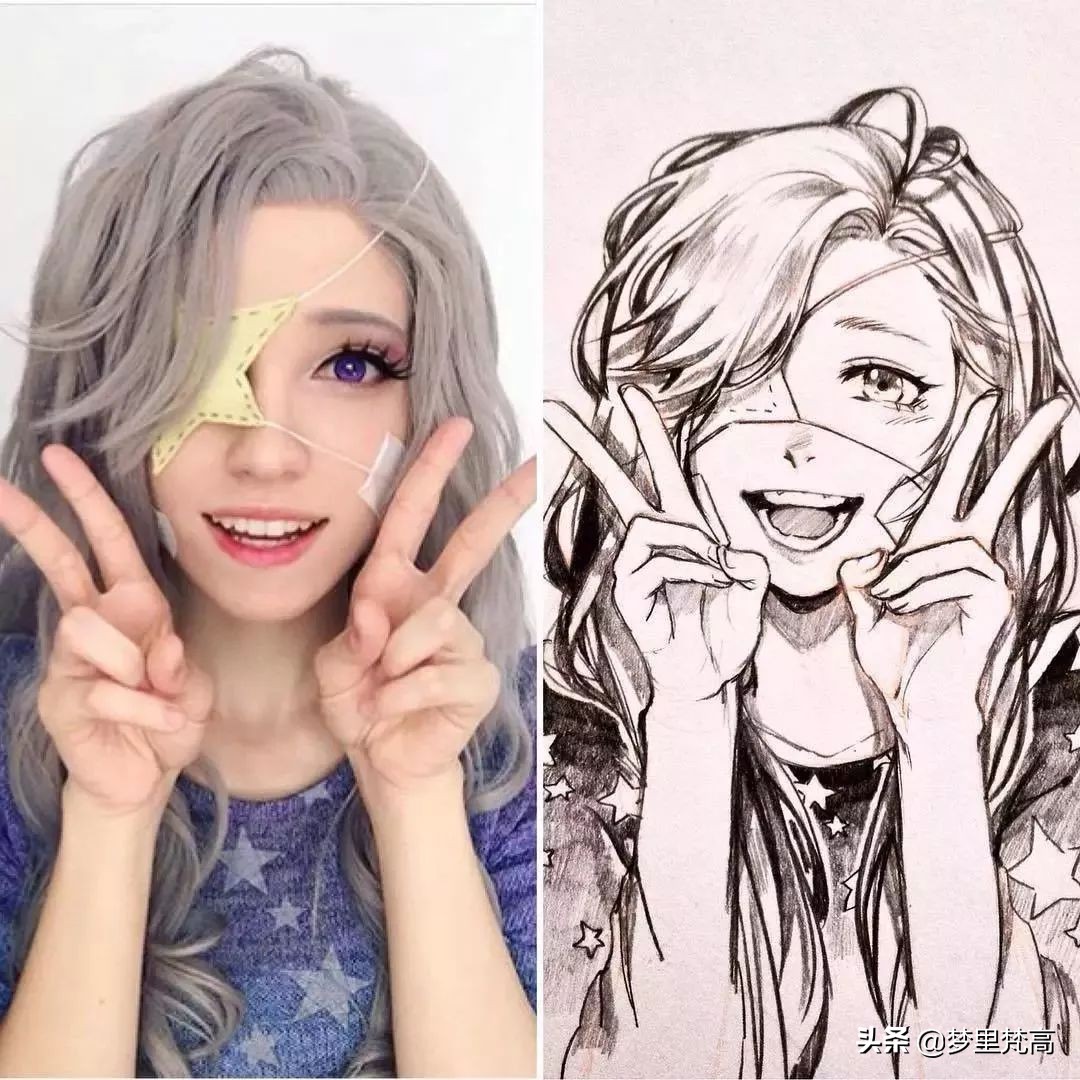 铅笔画素描动漫,铅笔画的动漫素描少女