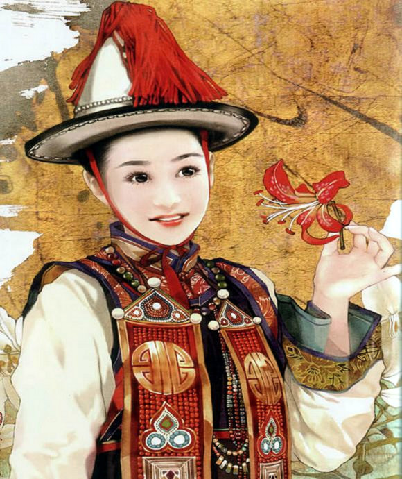 东方画姬---德珍彩绘古典美女画