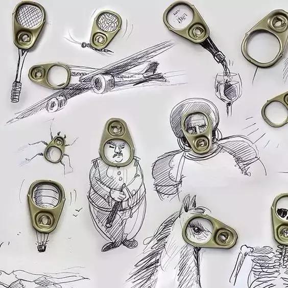 精美创意插画100幅无水印,彩铅小插画500例临摹