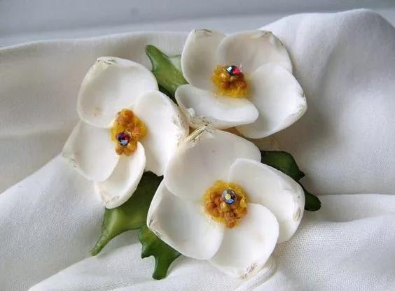 海边捡的贝壳可以做什么手工,贝壳创意手工种花