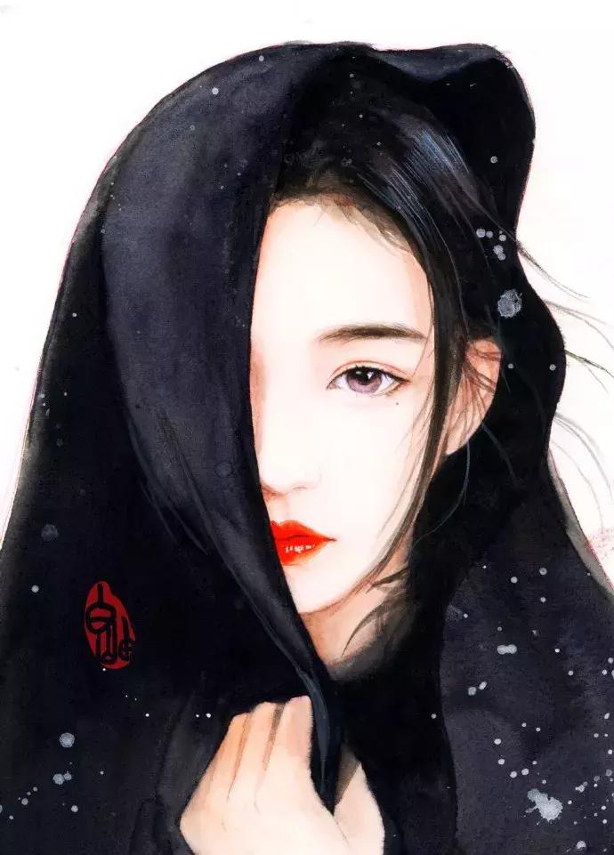 手绘古风少女，唯美灵动，唤起少女们心中的三生三世