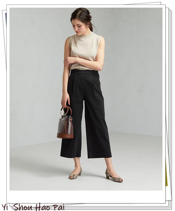 夏季亚麻宽松洋气7分裤,亚麻棉牛仔直筒裤穿搭