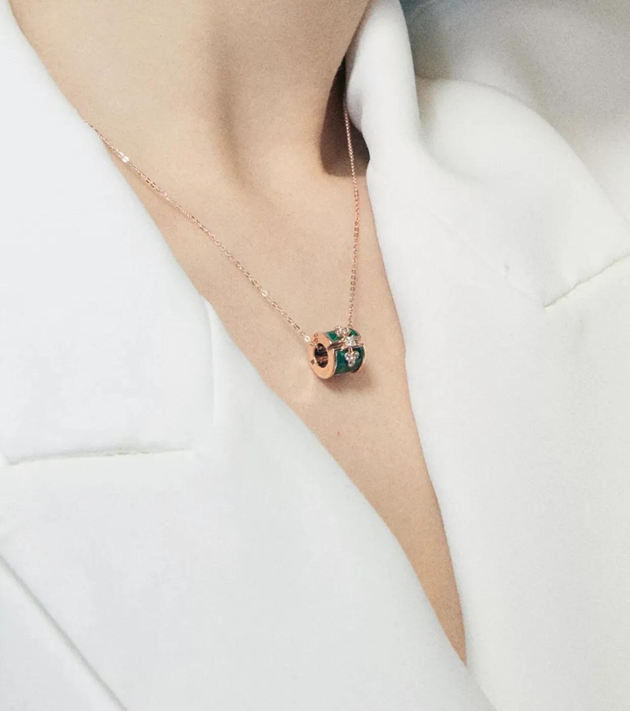 潮宏基小米珠珍爱黄18k金手链,潮宏基黄金手镯手链叠戴