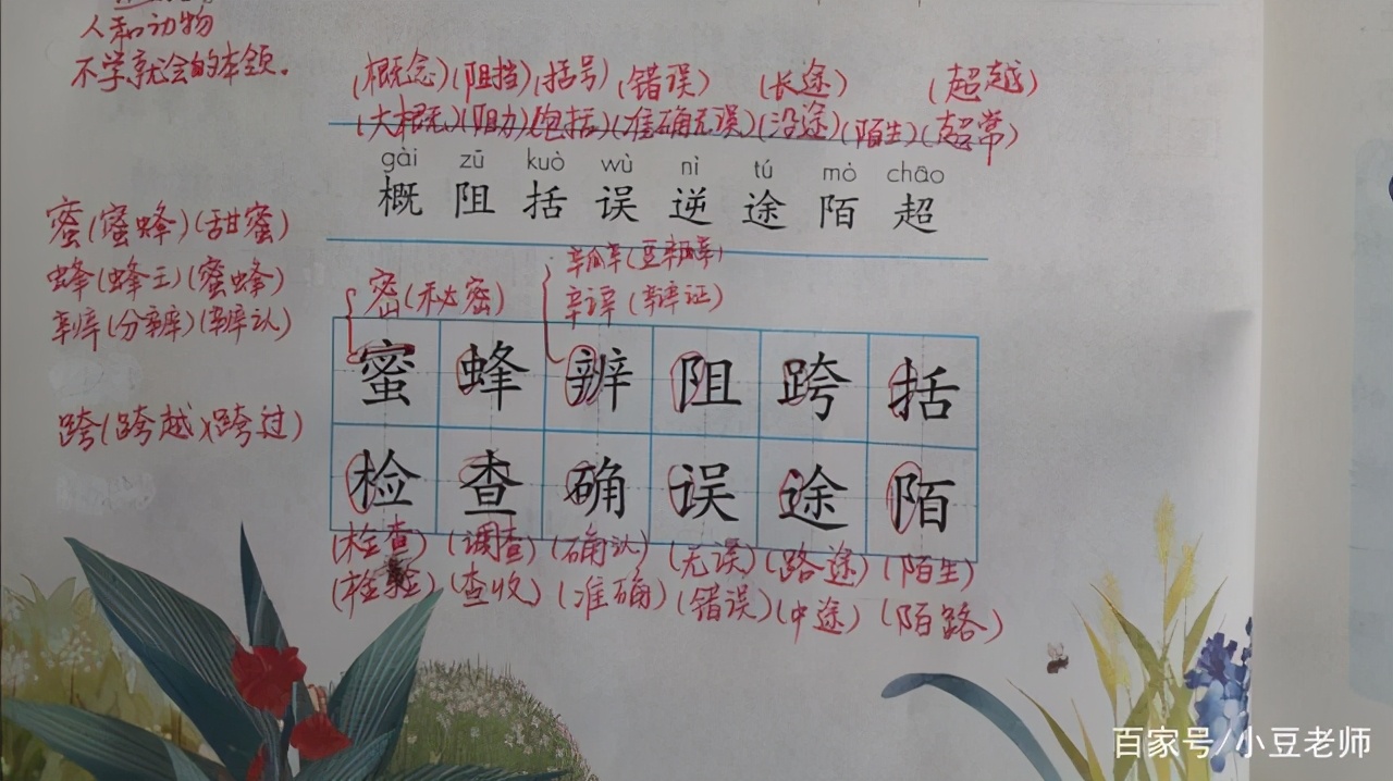 三年级下册语文15课蜜蜂讲解,三年级下册课文蜜蜂课后作业图表