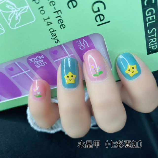 美甲贴教程视频,美甲贴款式图片