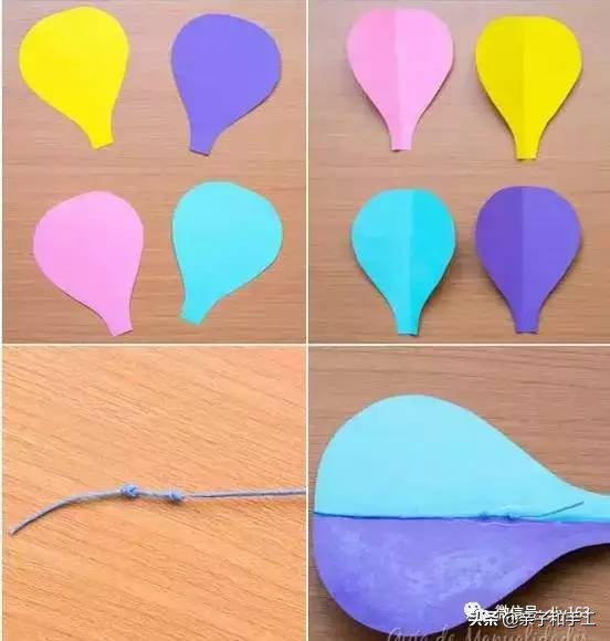 幼儿园气球手工贴画,创意手工气球印画