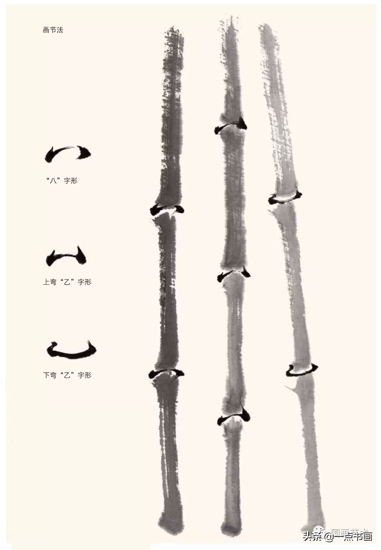 梅花画法教程,竹子画法教程