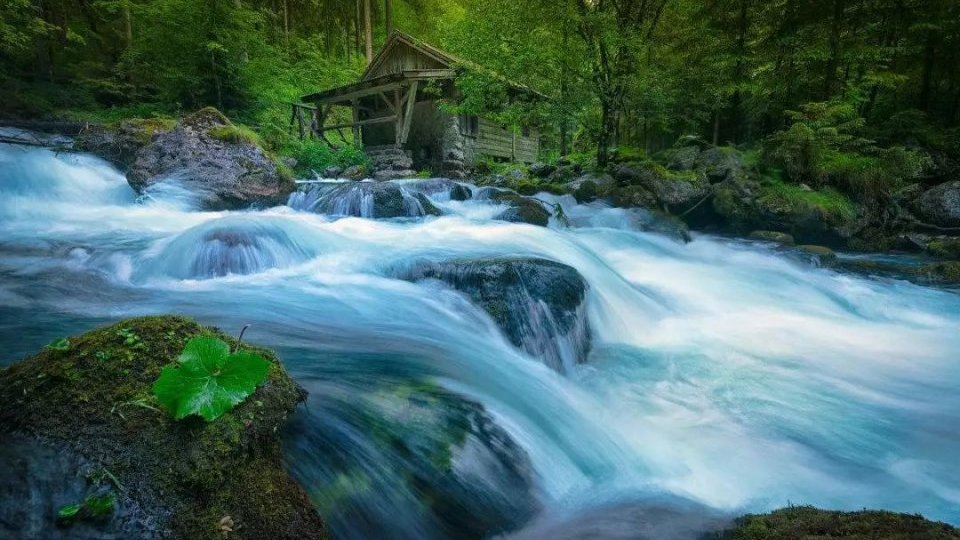 溪水潺潺自然氧吧,天然氧吧溪水