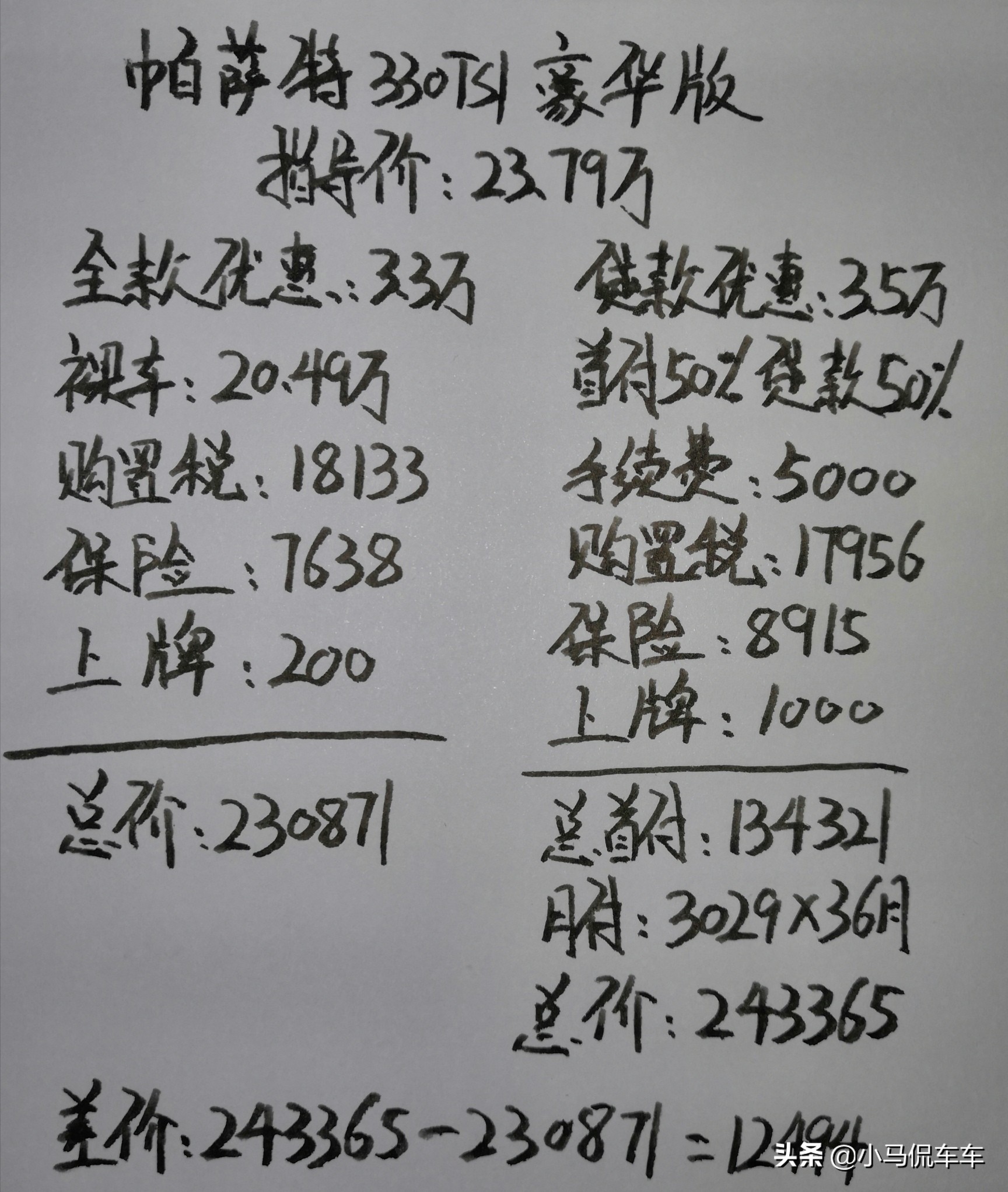 大众帕萨特2022款按揭落地价,大众帕萨特2023款落地价多少钱