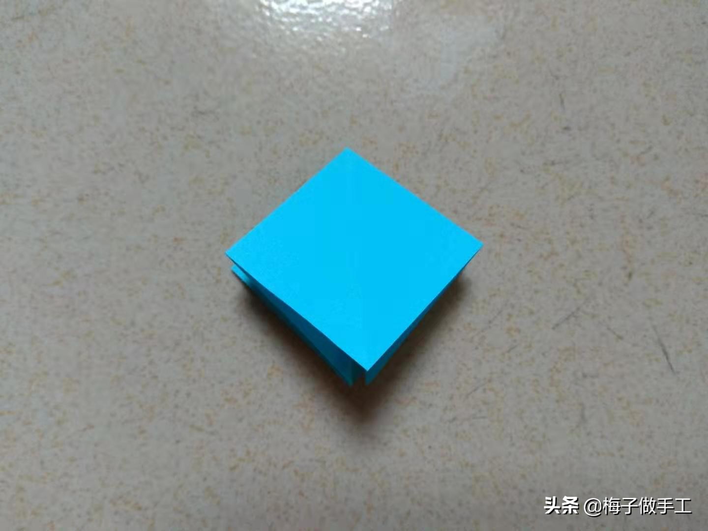 折纸花篮的折法步骤图片,3-6岁儿童最简单折纸花篮