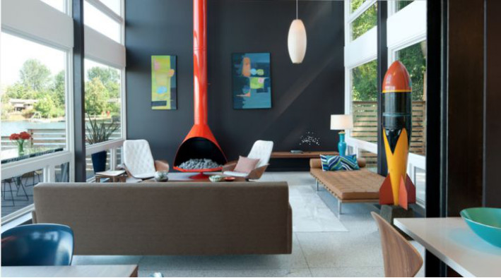 140平米北欧拼色实木风格装修,新中式田园风北欧风格装修效果图