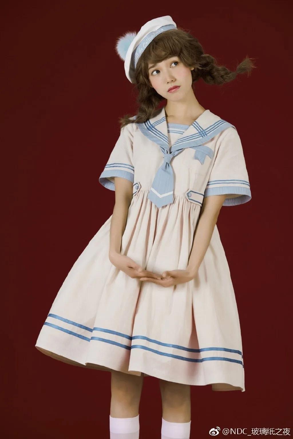 海军风lolita正版,lolita海军风穿搭