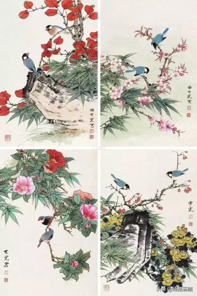 工笔大师田世光,工笔画大师田世光画孔雀好美