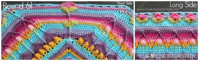 曼陀罗毯子编织教程,苏菲花园曼陀罗毯子钩法高清图解