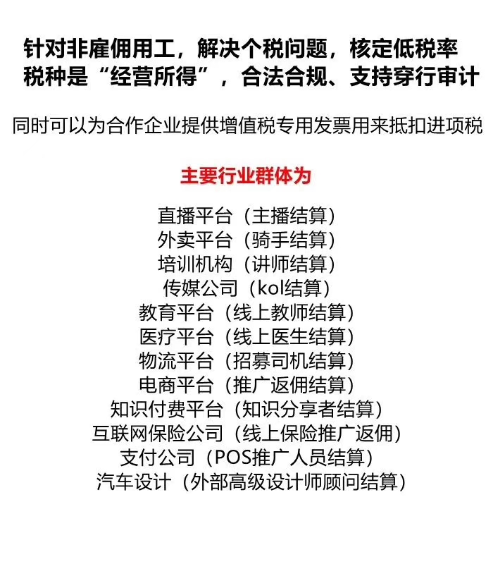 微商、社交电商从业者，兼职，劳务人员轻松合规降税！