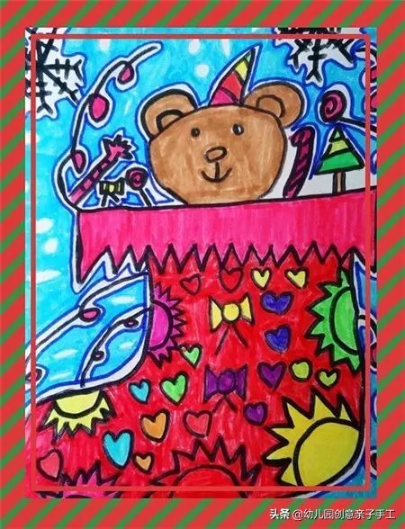 圣诞节儿童画画,圣诞节画画作品大全12岁