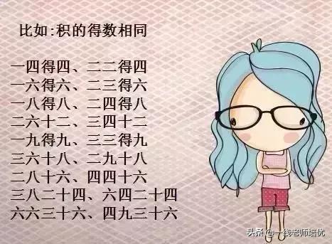 九九乘法口诀表记忆方法,如何记忆九九乘法口诀