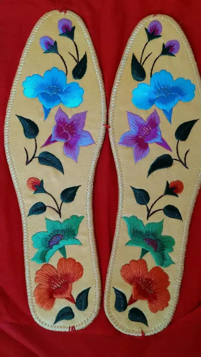 纯手工刺绣鞋垫都是什么图案,45款传统刺绣鞋垫