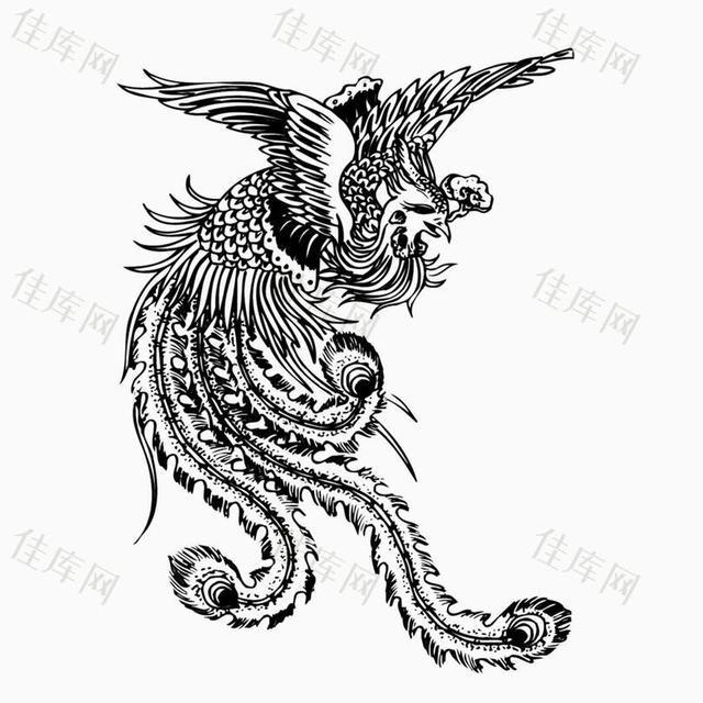 怎样画一个凤凰,怎么画个凤凰