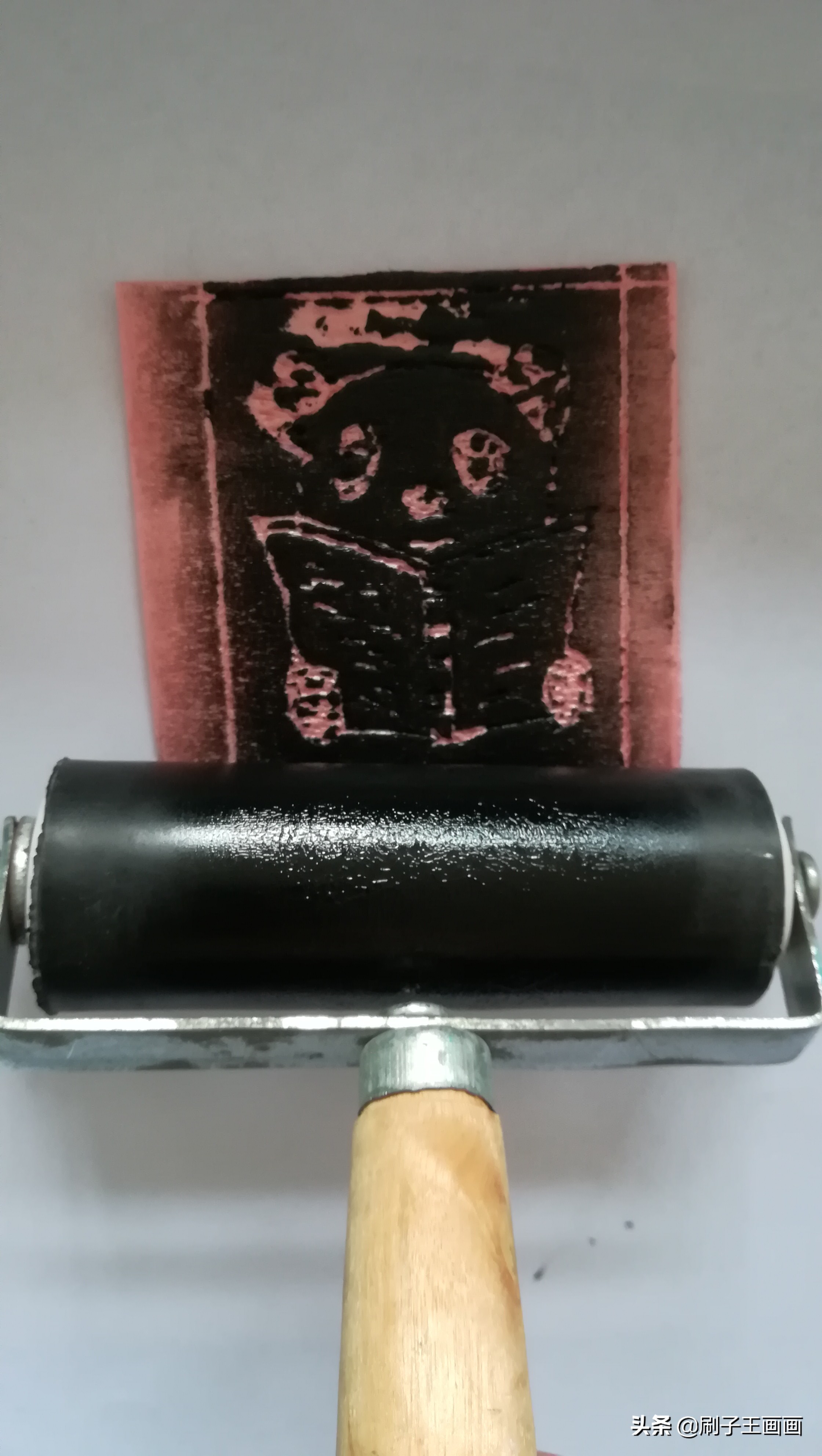 剪贴纸版画,剪贴纸版画拓印教程