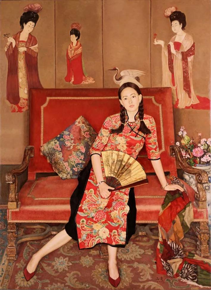 新婚作画拍卖,新婚画妻子