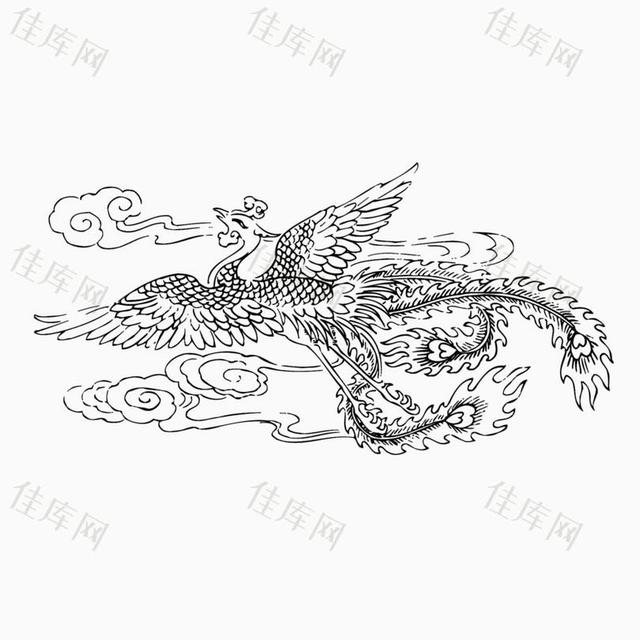 怎样画一个凤凰,怎么画个凤凰