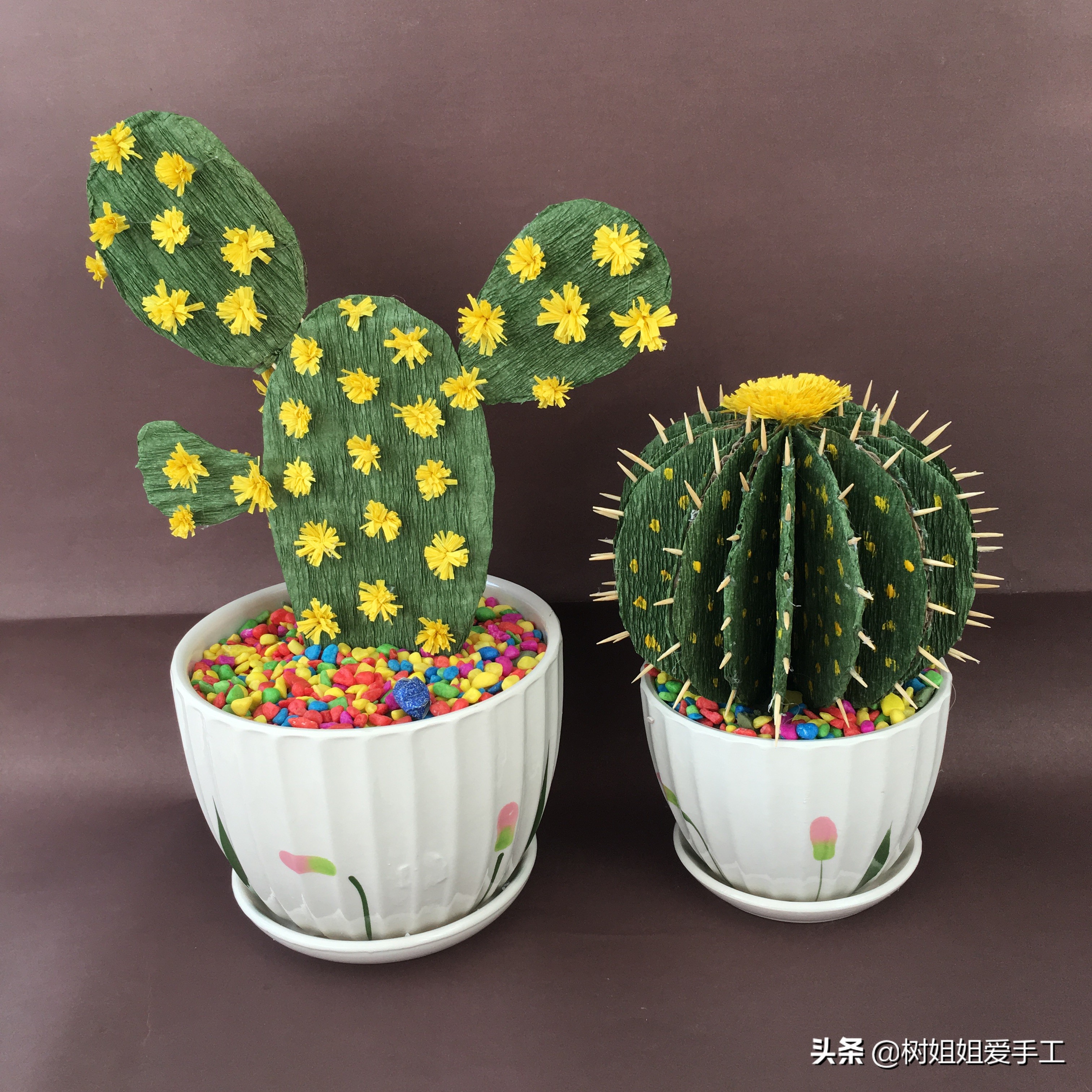 利用废酒瓶做的盆景,用废弃的缸做盆景