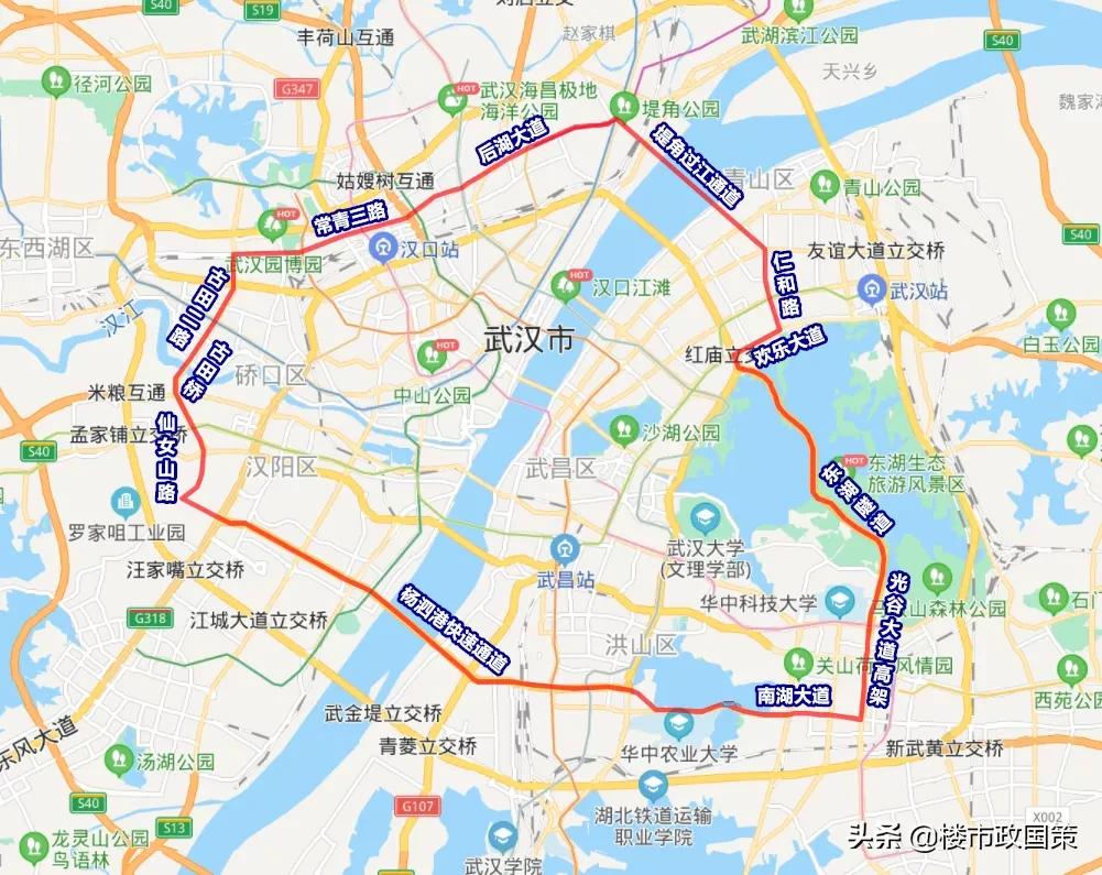 大武汉一起看!三镇“合体”前夜,解放大道再一次为汉口“爆灯”