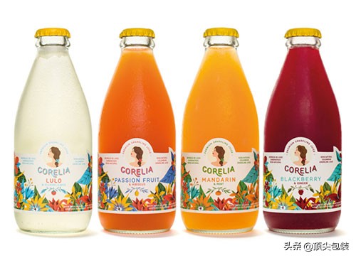 单独纹样花卉设计图案作业,以图形为主题形象的包装设计