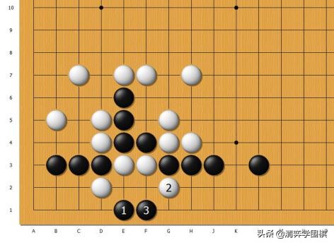 黑先,如何救活被围的黑4子?这要用到一个知名的手筋