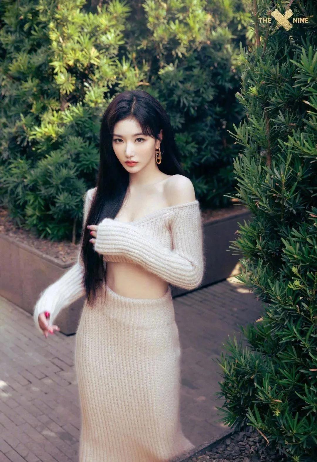 气质针织秋冬穿搭一整套,明星同款针织衫日常穿搭