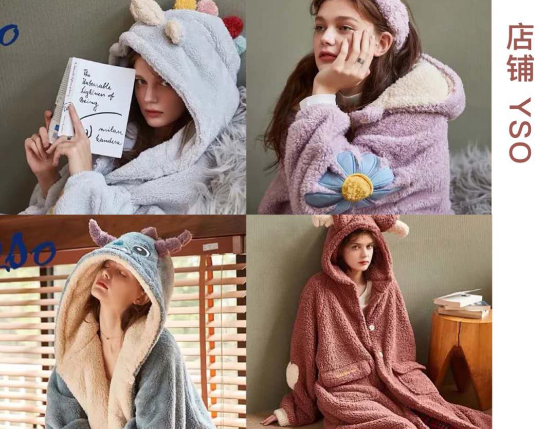 仙女居家睡衣套装,仙女家居加厚睡衣