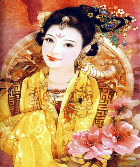 汉装潋滟---德珍彩绘古典美女画