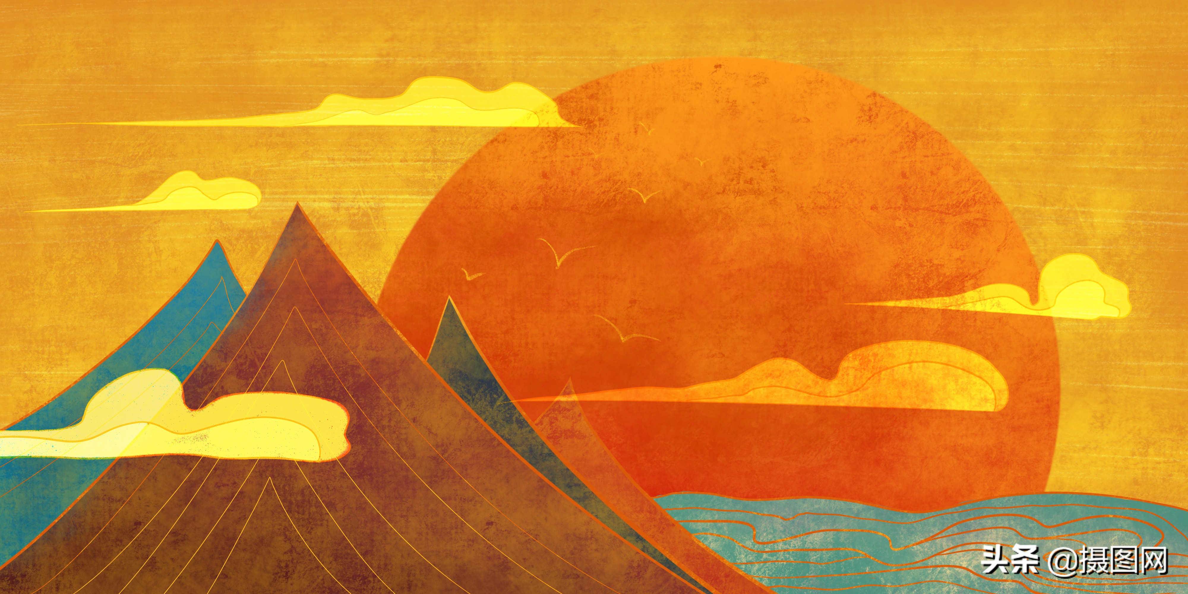 中国风底纹古典素材,国潮插画中国风元素