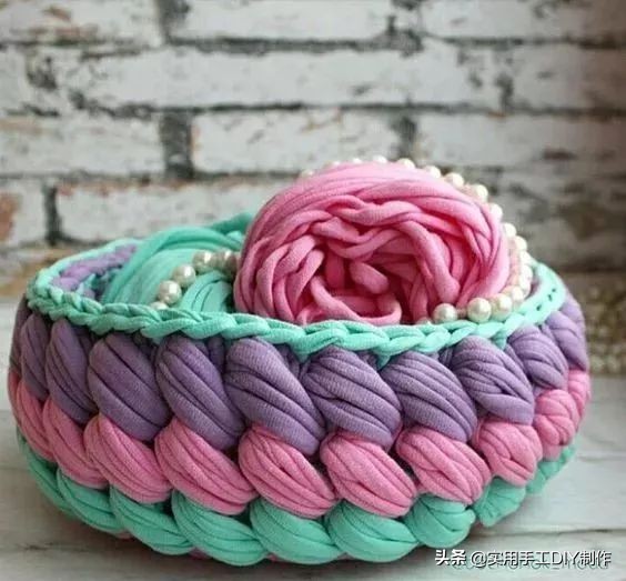 手工用绳子编织篮子简单又好看,怎样手工编篮子