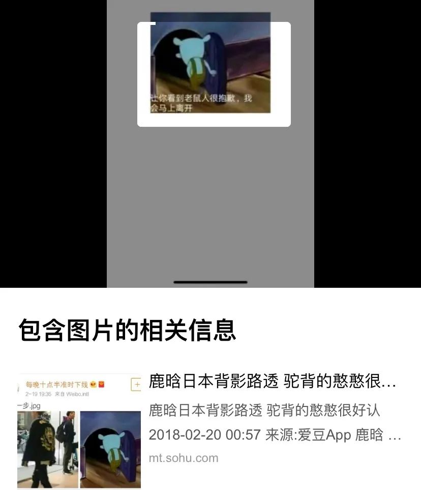 “让你看到​老鼠人很抱歉，我会马上离开。”