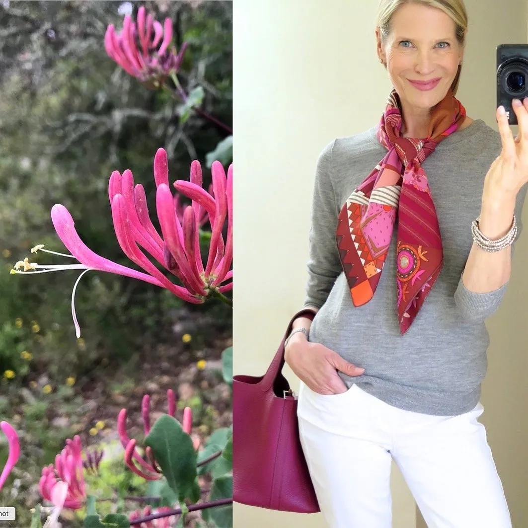 简单到一学就会的丝巾搭配,时尚博主丝巾搭配