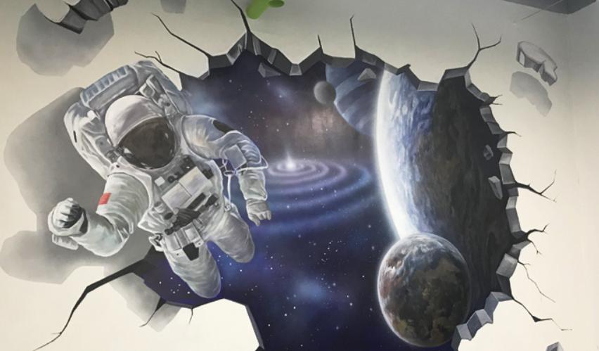 彩绘3d立体墙绘,彩绘墙3d墙绘