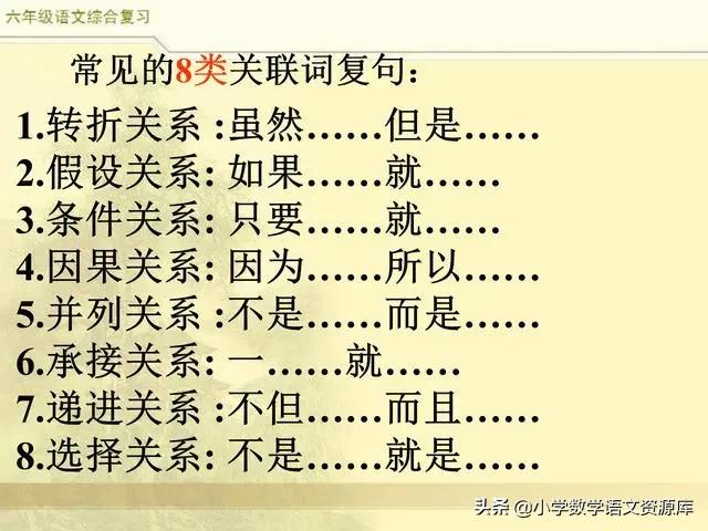 小升初语文词语专项复习讲解,部编版三年级语文上册关联词复习