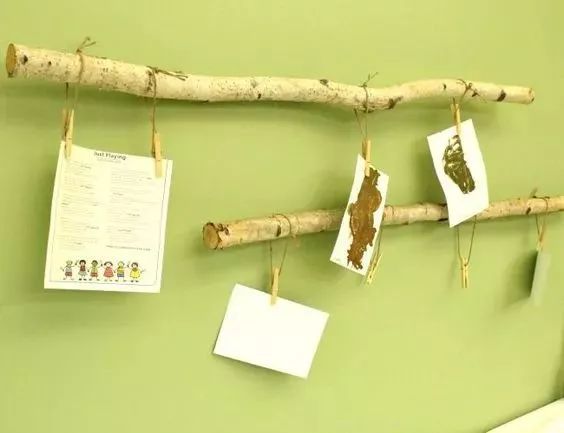 幼儿园用干树枝做成的手工,树枝创意100种手工画幼儿园
