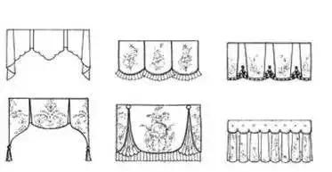 阳台窗帘加窗幔效果,千鸟格窗帘加窗幔