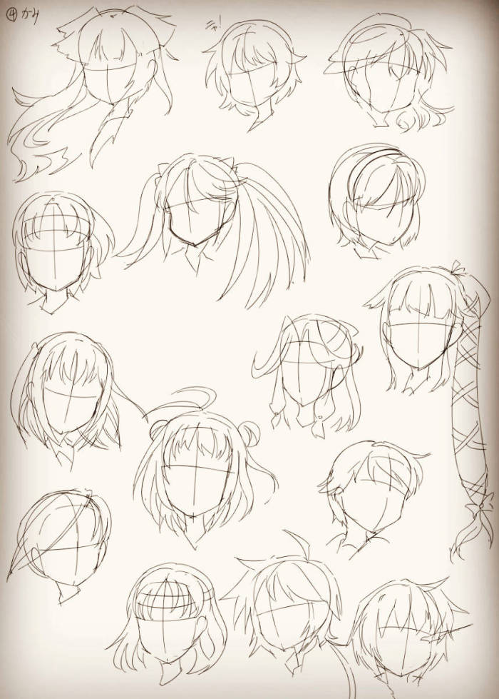 如何画动漫人物的脸型画法,动漫各个角度脸型怎么画