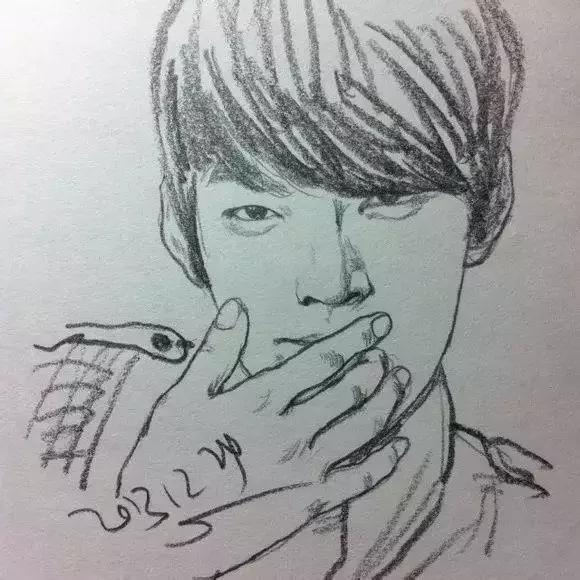 速写看一眼画一笔,用速写的方法画肖像画