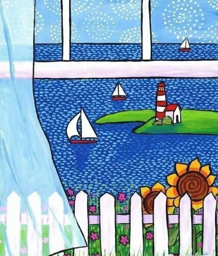 儿童创意水粉画作品,6-12岁幼儿创意水粉教程入门