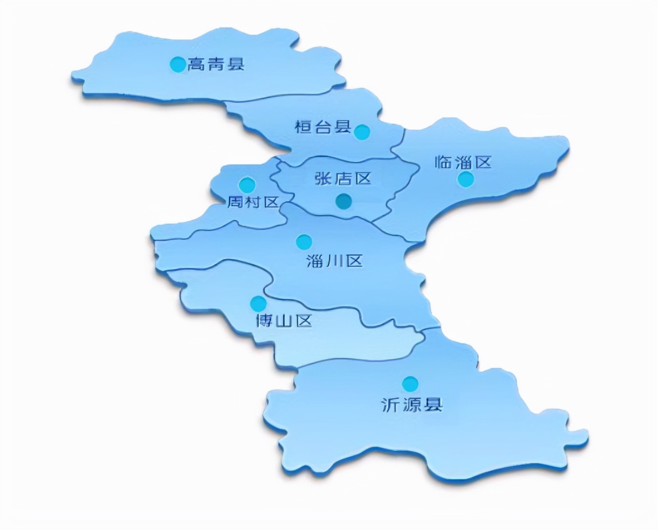 齐鲁大地之淄博（人口分布情况）：张店区79.5万人，临淄64.9万人